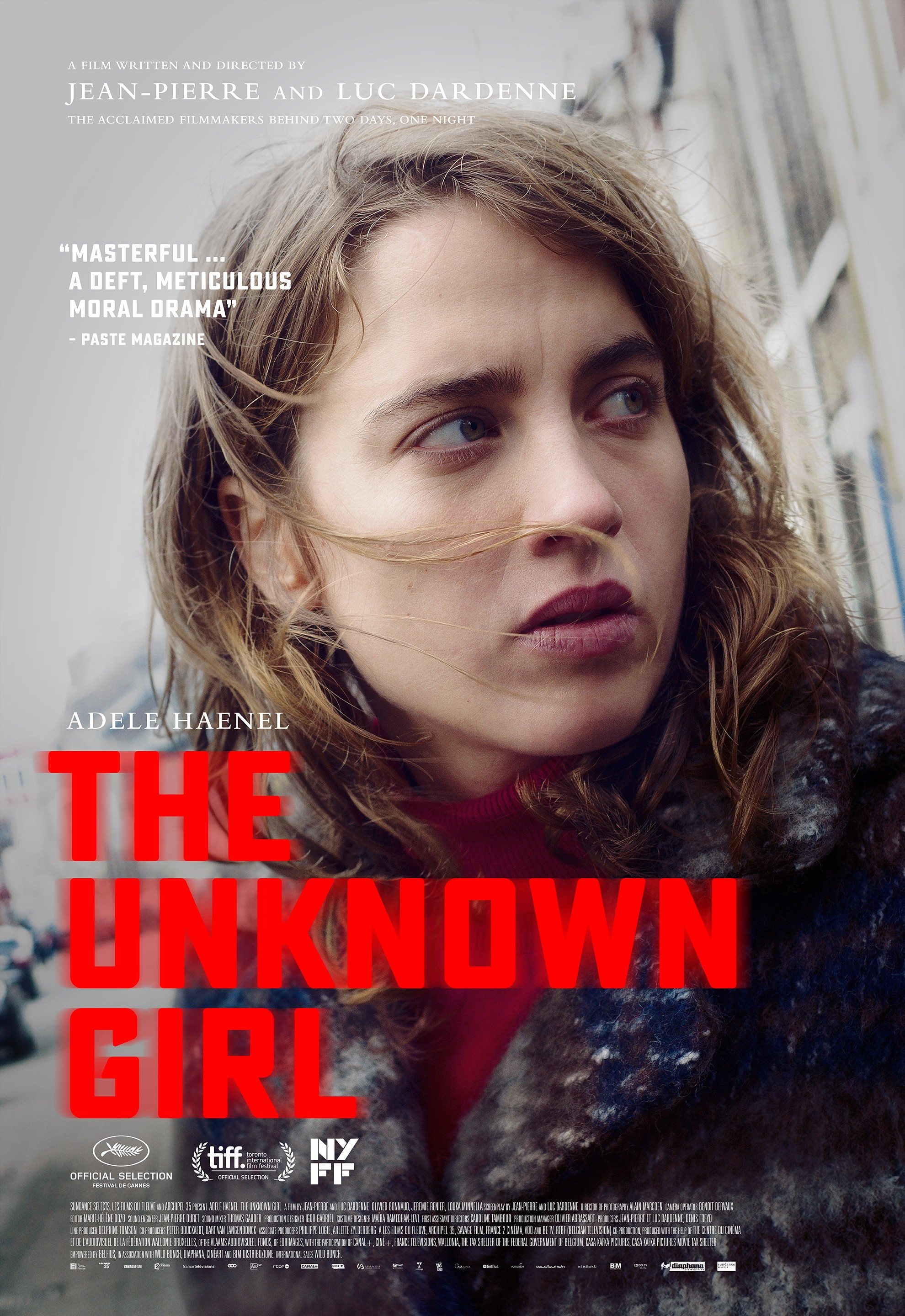 《无名女孩 / The Unknown Girl》比利时电影海报，用于比利时禁忌观后感：克制叙事如何制造余味专题